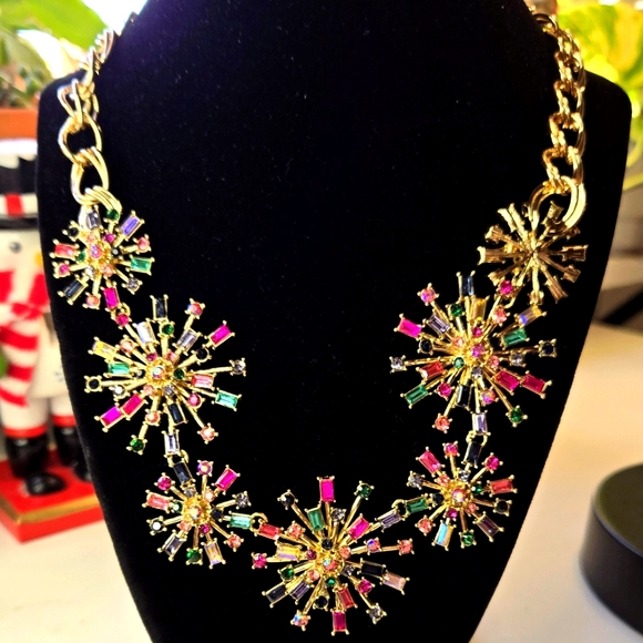 INC International Concepts Multi-colored Starburst Necklace - Picture 2 of 4